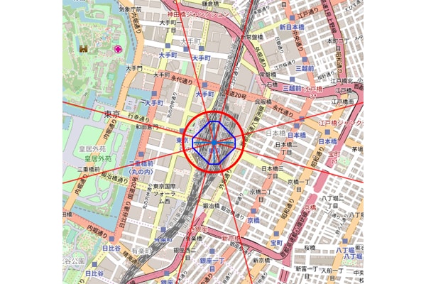 地図中央