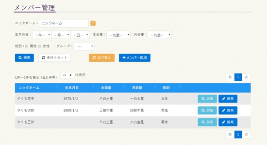 各機能について